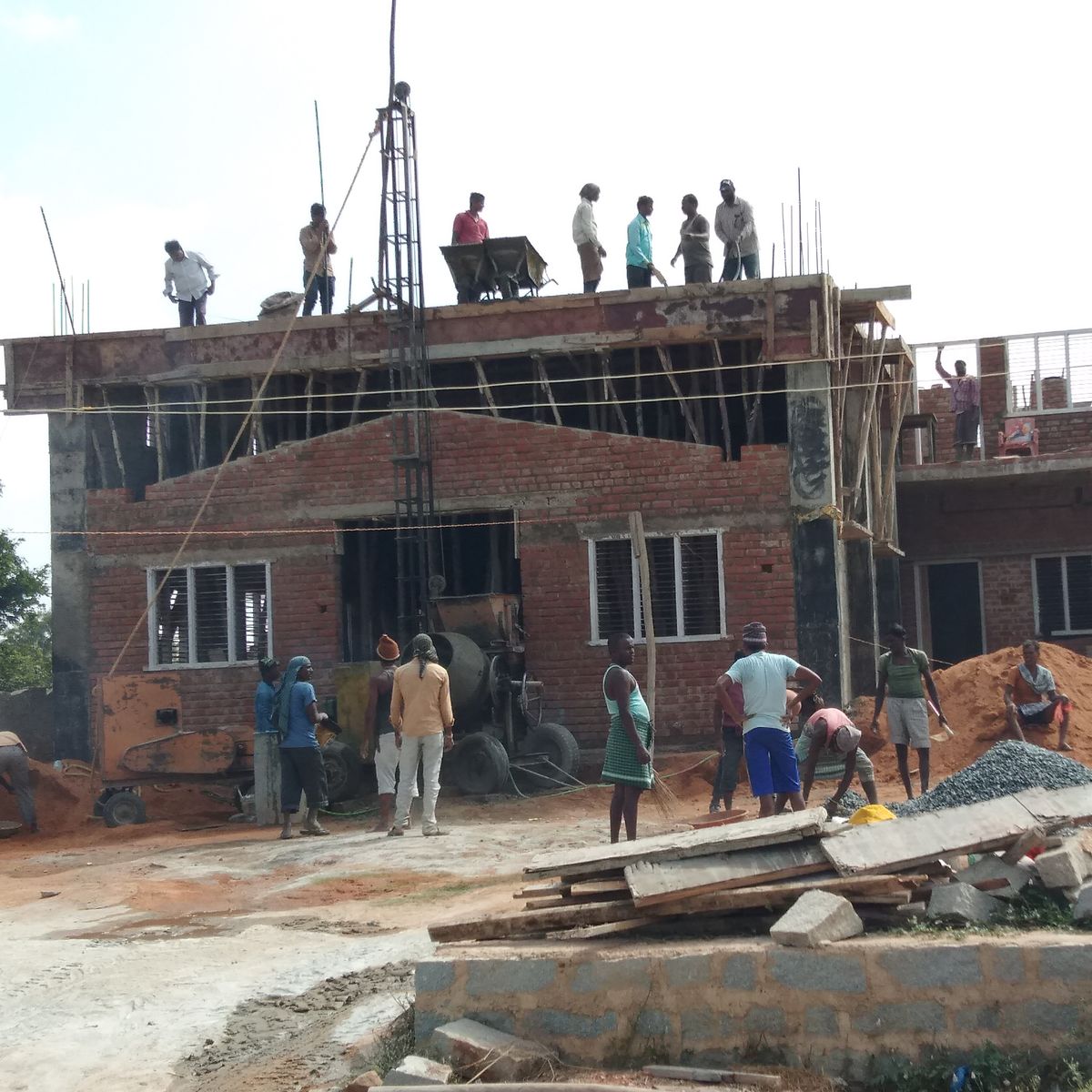 Church building under construction